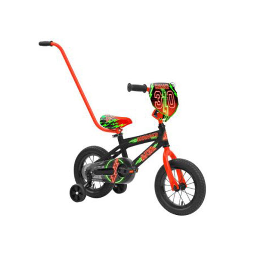 Avoca neon bmx fiets met ouderhandgreep 30 cm