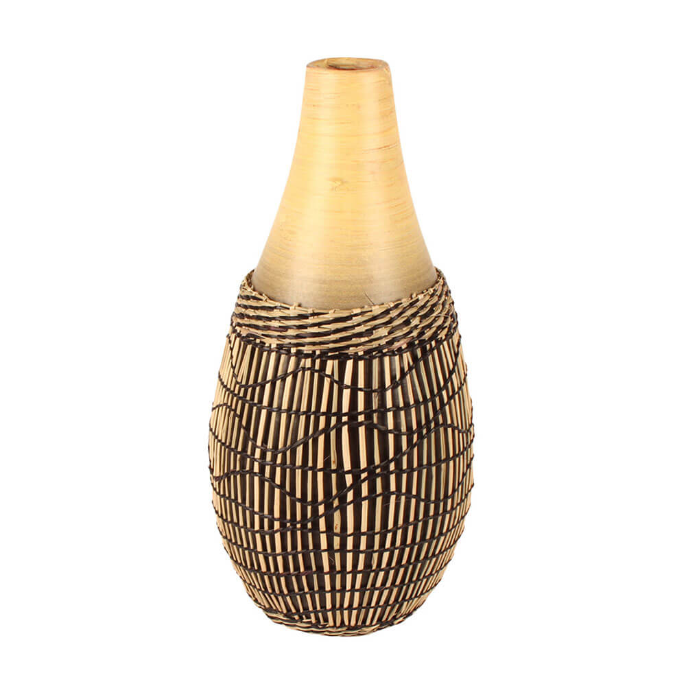 Vaso decorativo de bambu Abui