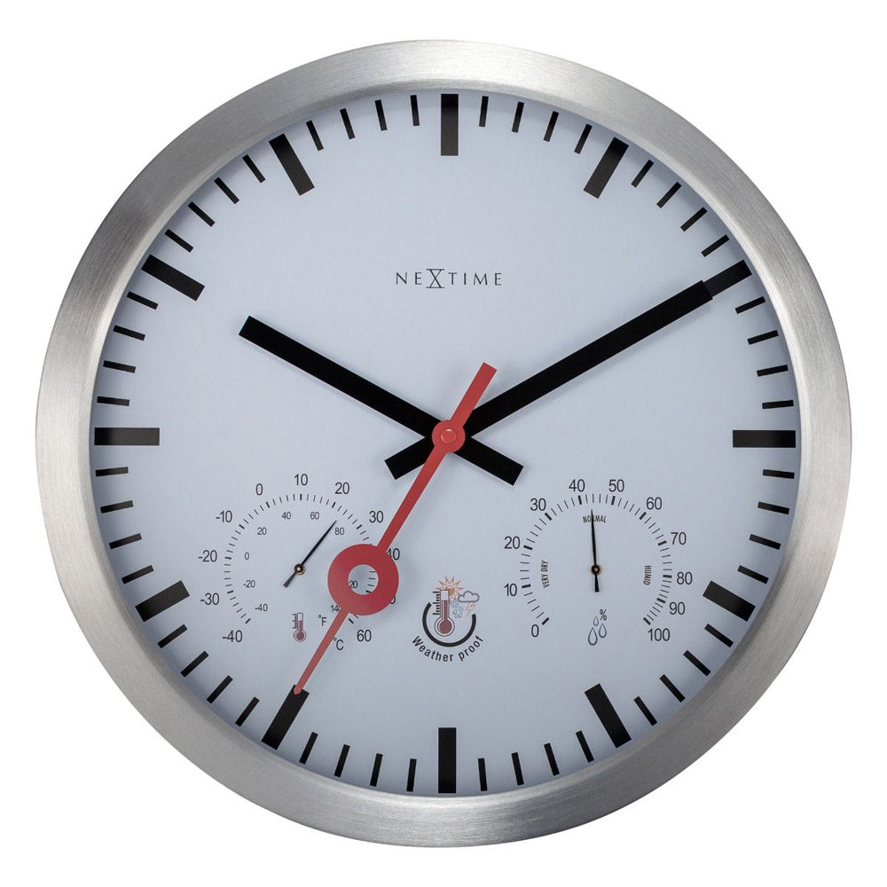 NeXtime Clematis Outdoor Wall Clock 35cm (White)