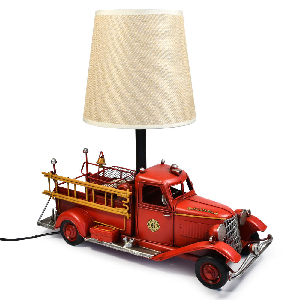 Red USB-Powered Fire Engine LED Lamp (32x15x31cm)