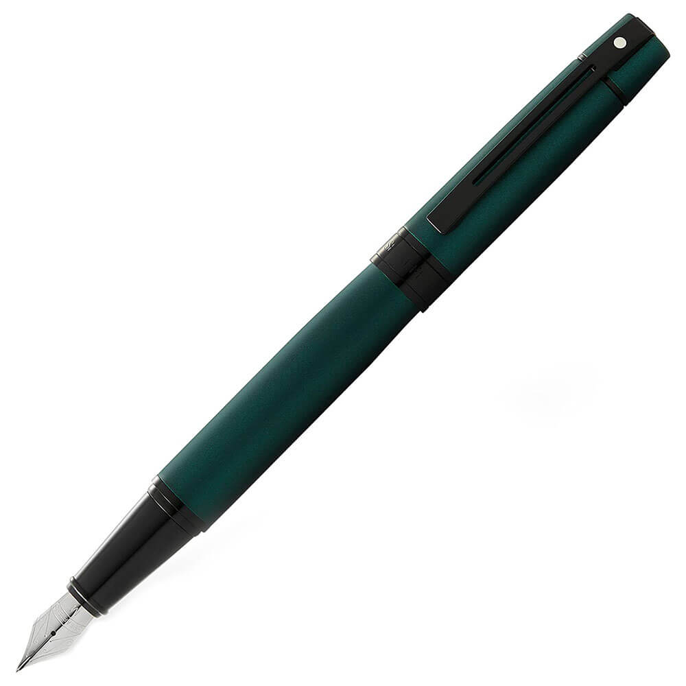  Sheaffer 300 Füllfederhalter mit schwarzem Besatz (Mattgrün)