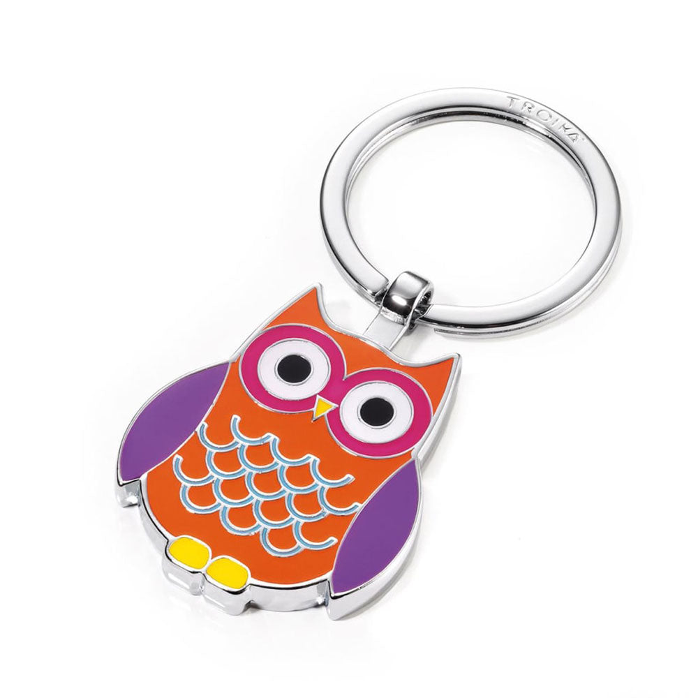 Troika Owl Keyring mångfärgad