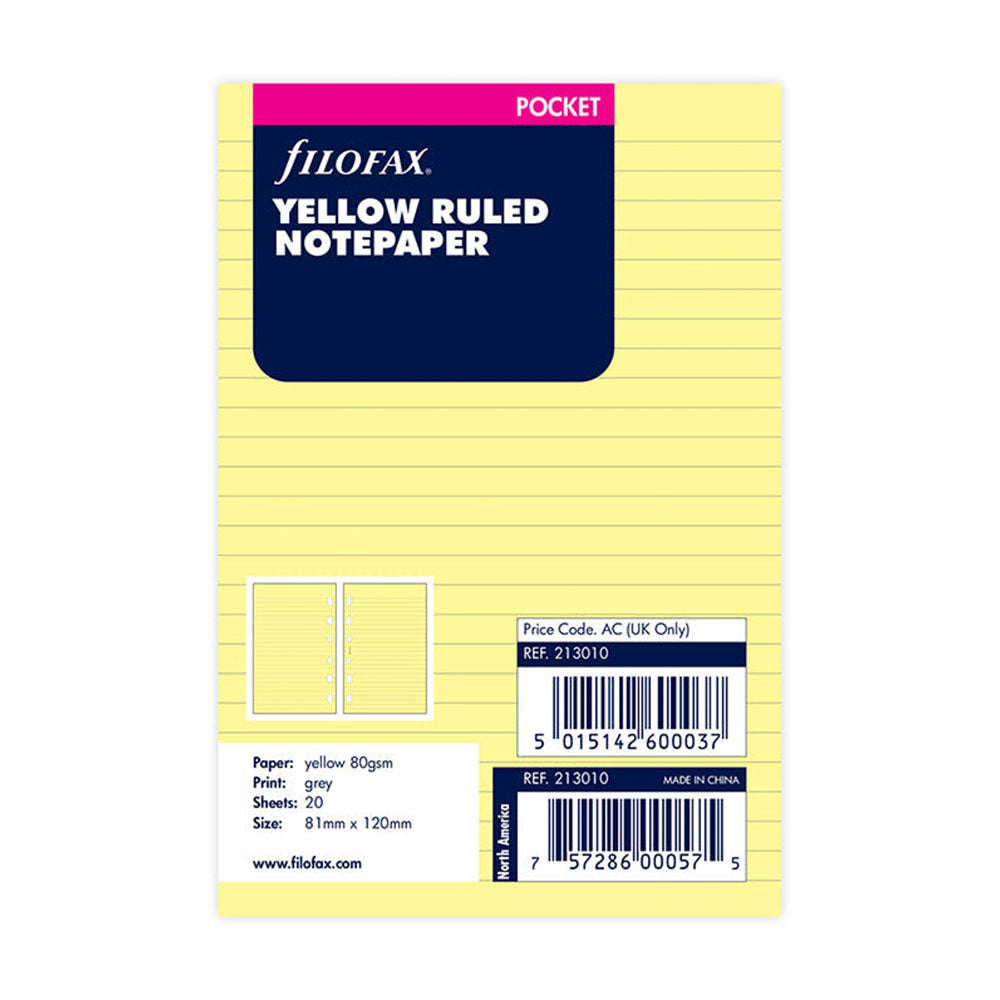 Filofax REGOLATO NOTO RIFIUL DI NOTE 20PK