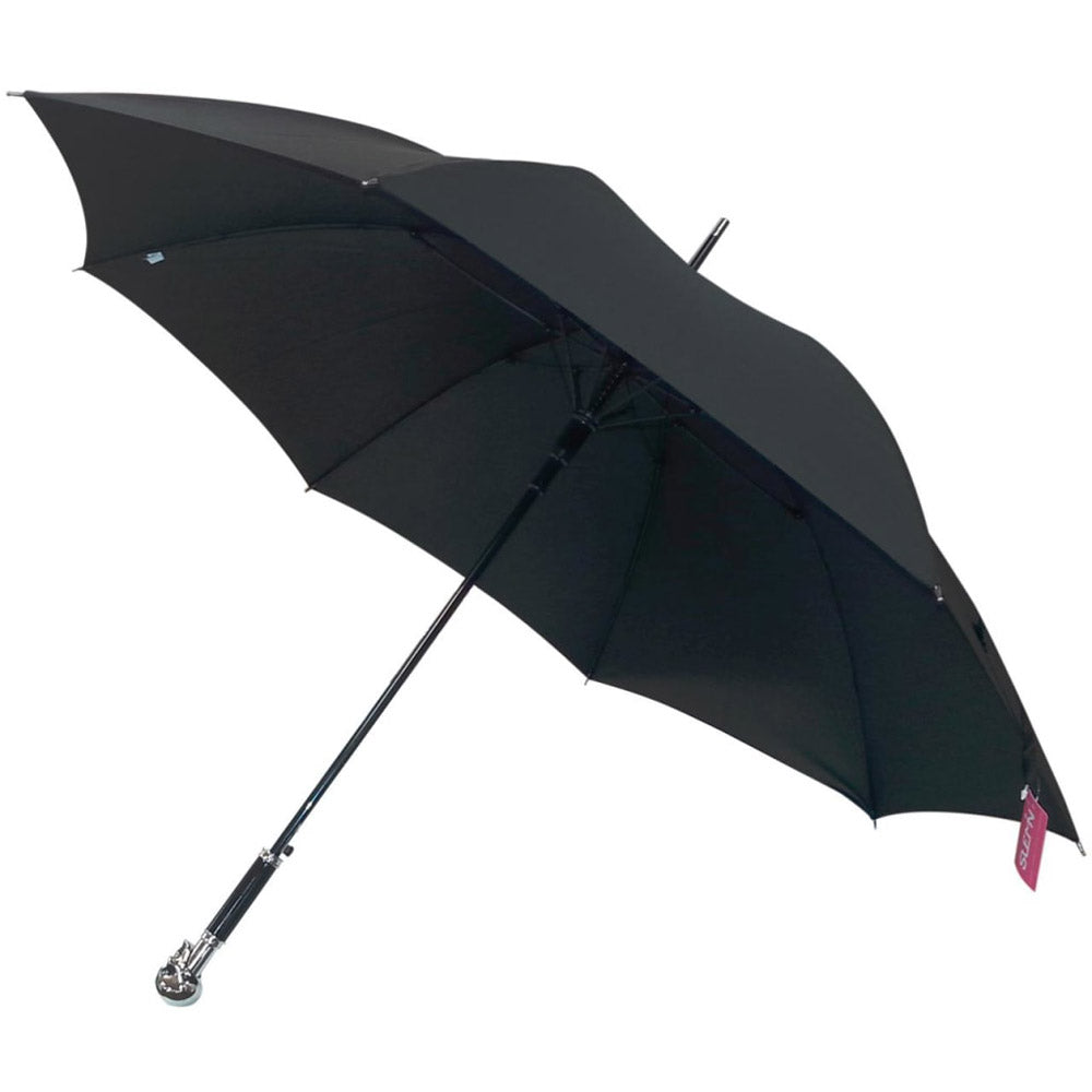 Umbrella with Silver Skull Handle (Black)