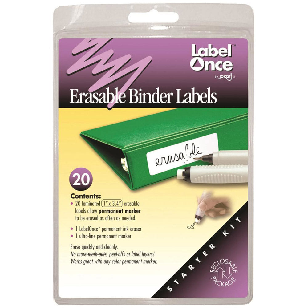 Erasable Binder Labels