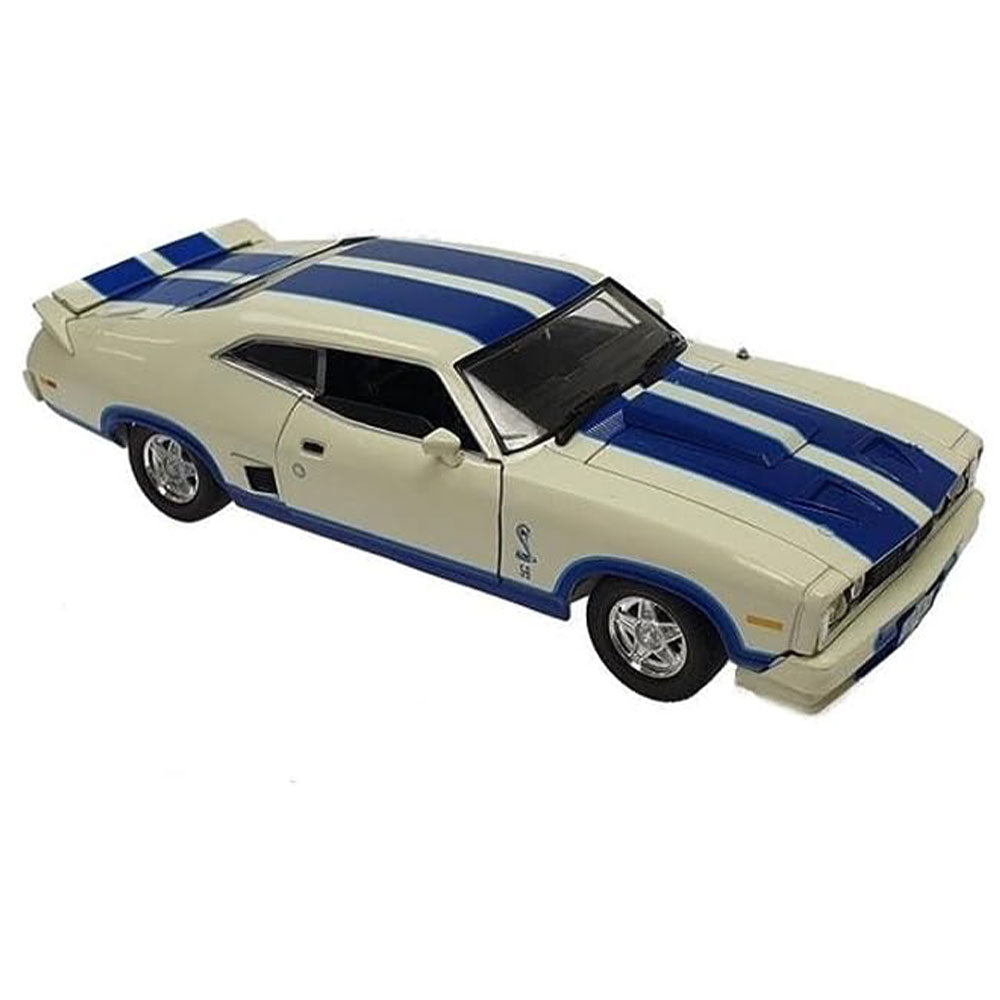 Ford Falcon med Blue Stripe 1:32 Modellbil (vit)