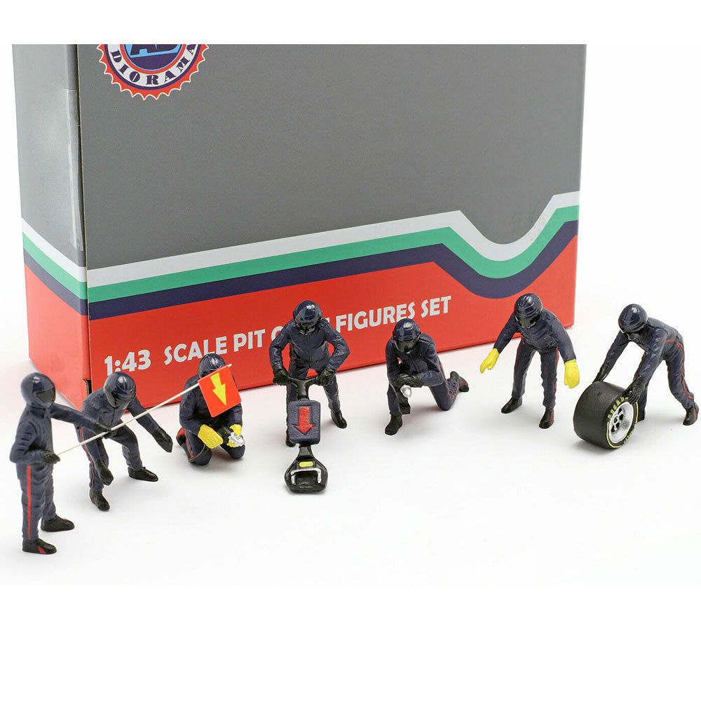 Pit Crew F1 Figuren im Maßstab 1:43 (7er-Set)