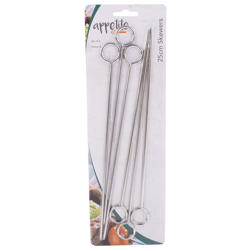 Appetito Chrome Skewers (conjunto de 6)