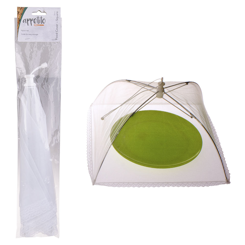 Appetito Square Nylon Net Food Cover (branco)