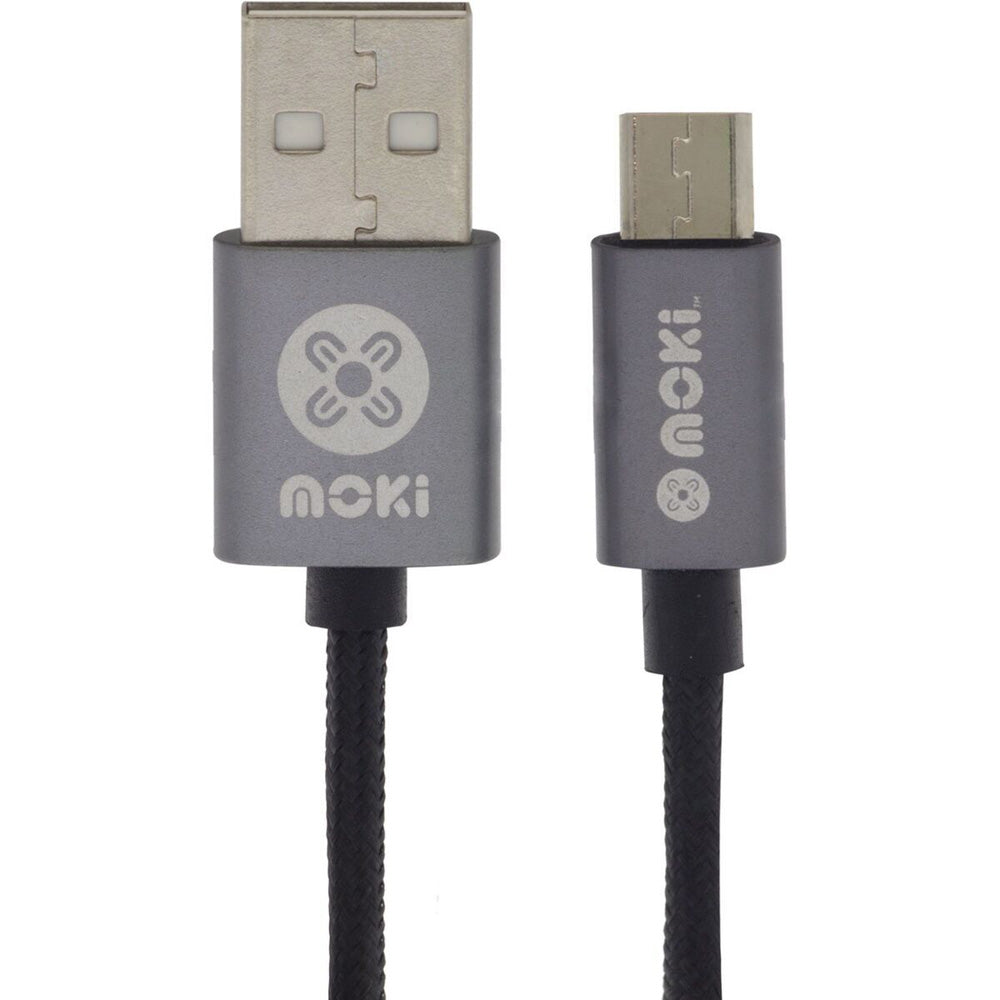 Moki Cable sincronizado micro-USB trenzado (negro)