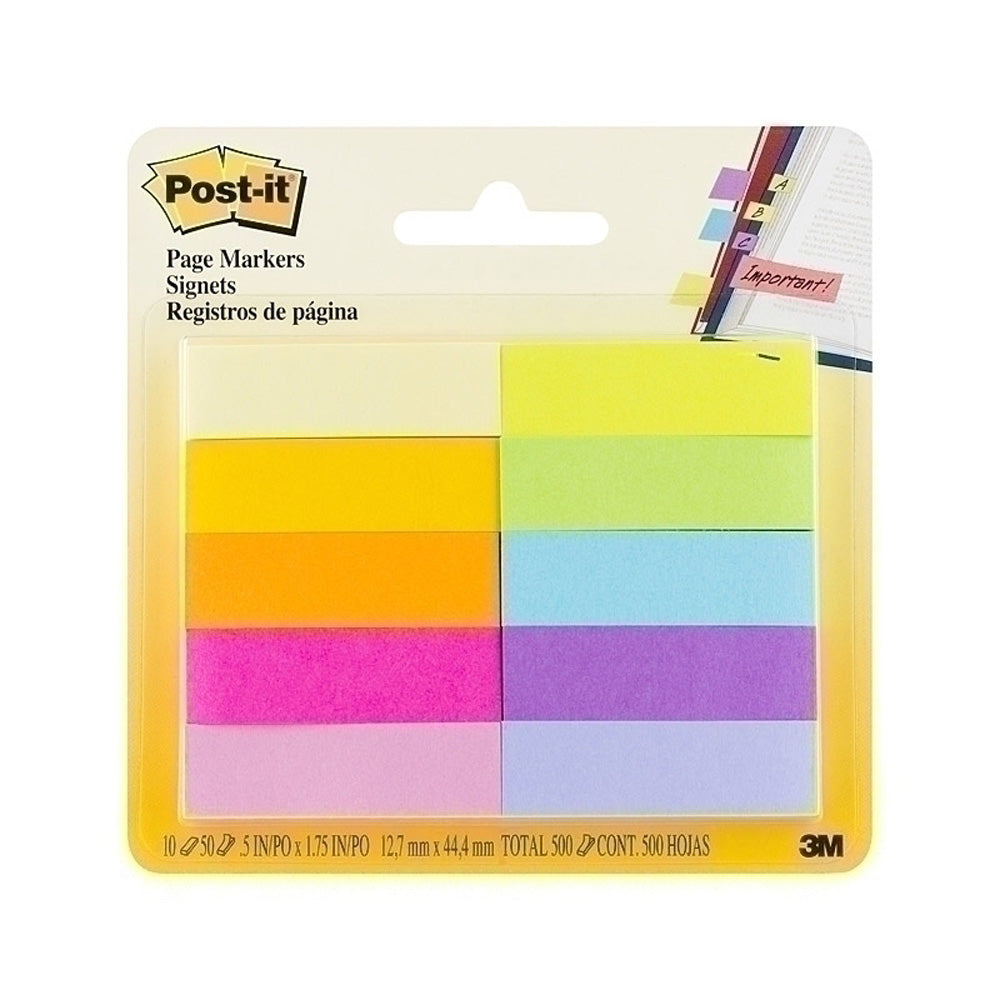 Post-it-sidemarkører (13x45mm)