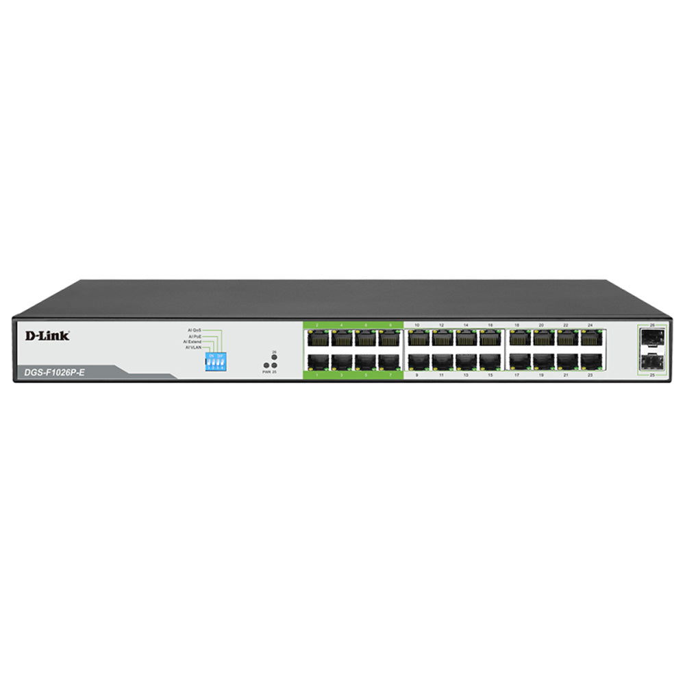 Switch poe gigabit d-link con 2 porte uplink