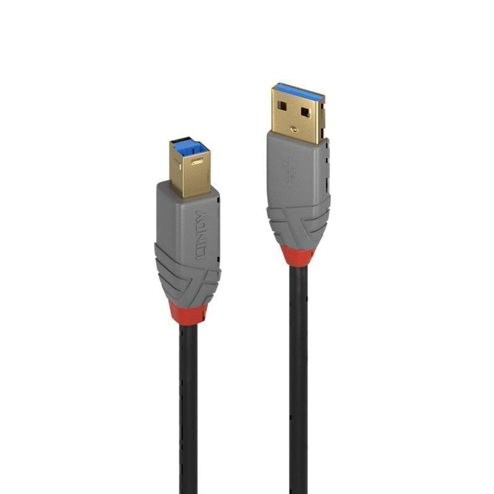 Lindy USB-A 3.0 til USB-B-kabel Anthra Line