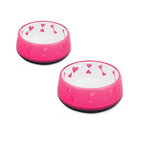 Pawise Lifestyle Dog Love Bowl (Pink)