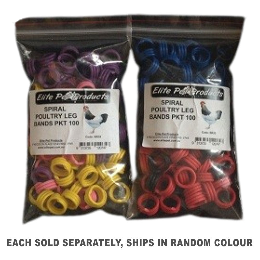 Plastic Spiral Poultry Leg Rings (Pack of 100)