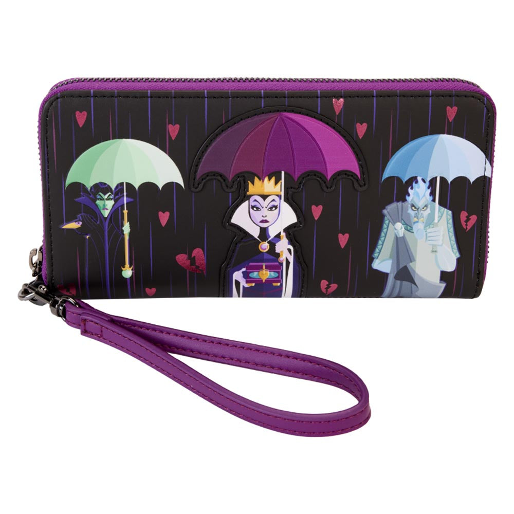 Disney Villains Curse Your Hearts Zip Wristlet