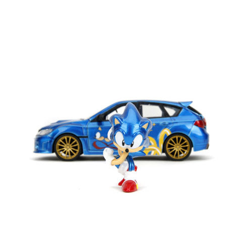 Sonic  Subaru STI with Sonic Figure 1:24 Scale Vehicle