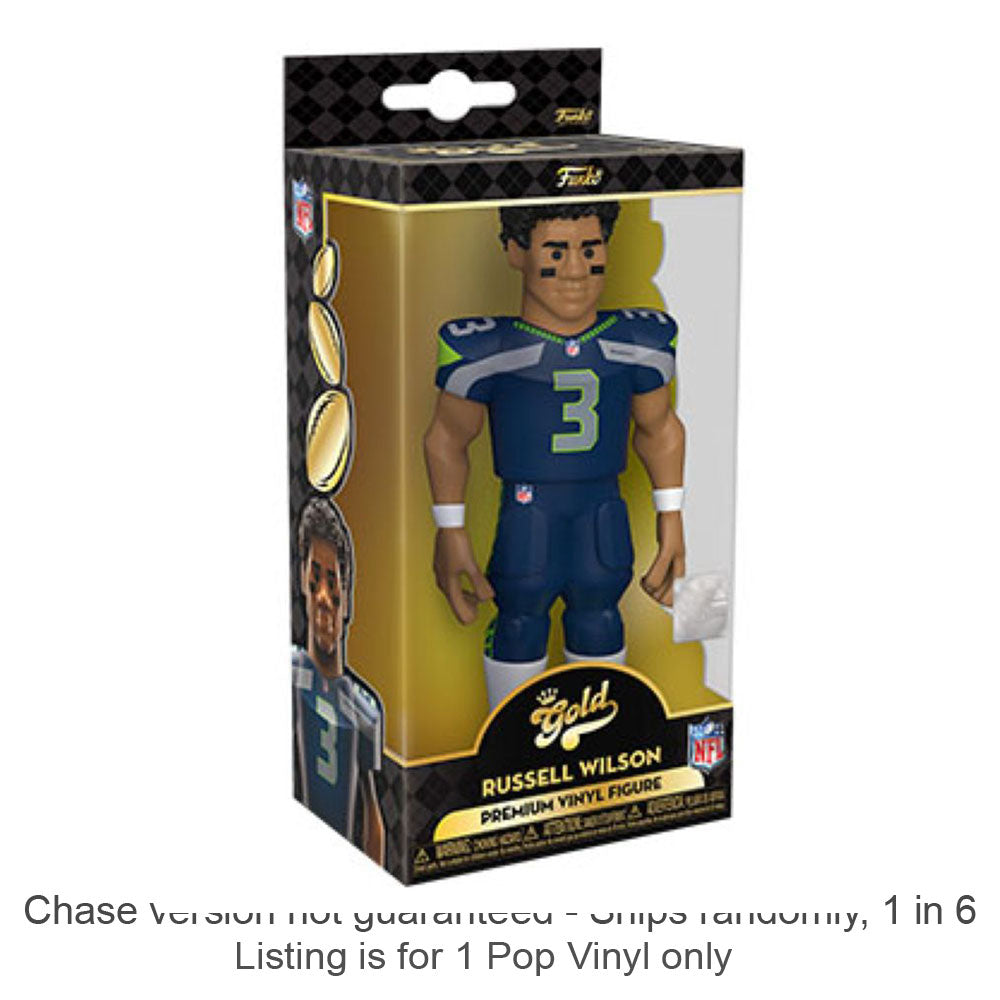 NFL Russel Wilson Vinyl Gold Chase Schepen 1 op 6