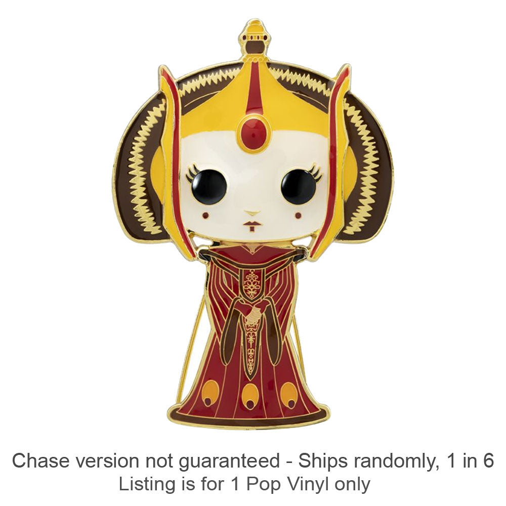 Queen Amidala 4" Pop! Enamel Pin Chase Ships 1 in 6