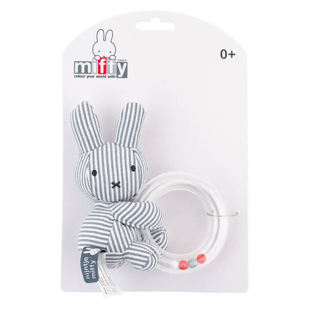 Miffy Ring Rattle with Beads