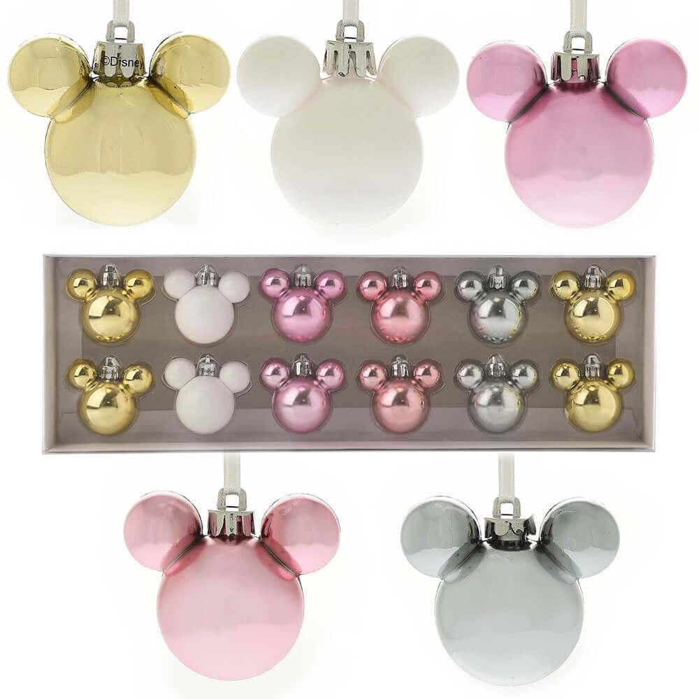 Disney Christmas Mickey Baubles (set di 12)