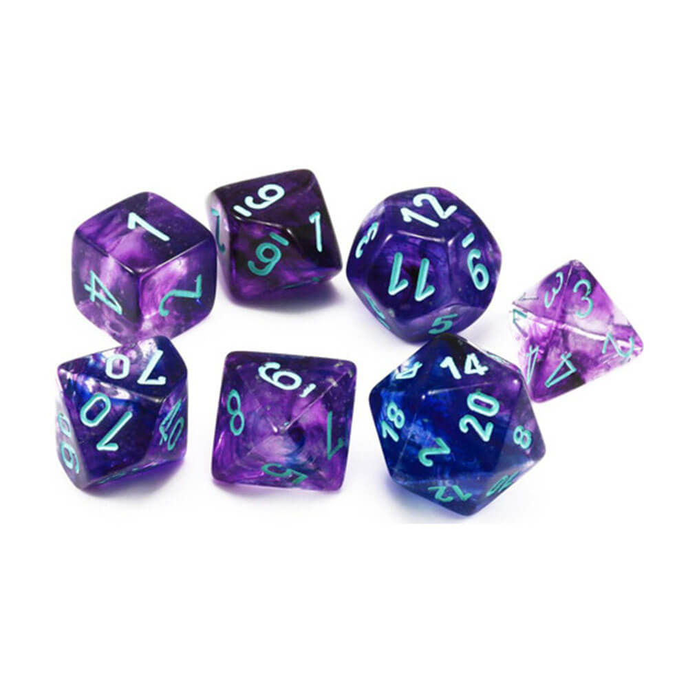 Nebula polyhedral luminary die set of 7