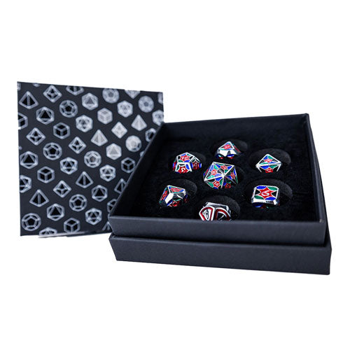 LPG Metal RPG Leadlight 4 Colour Dice Set