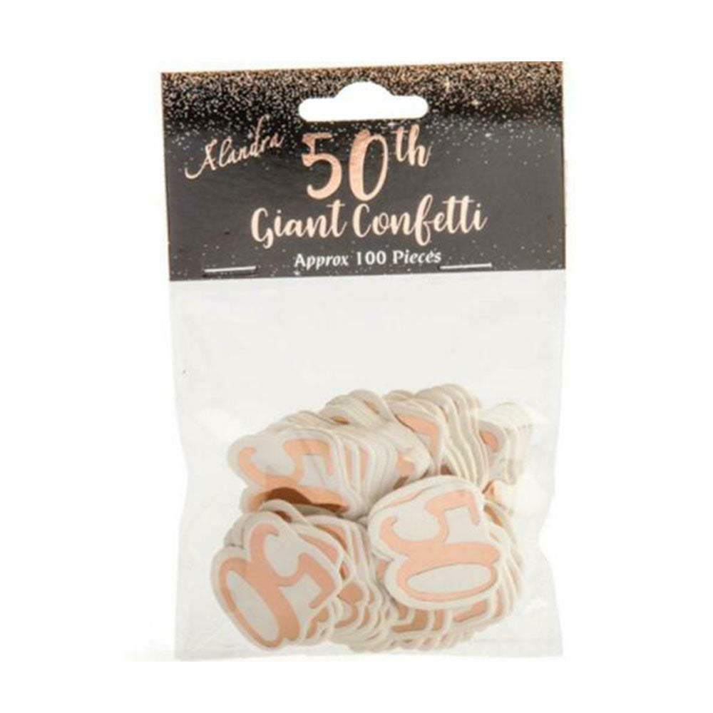 Confettis en or rose