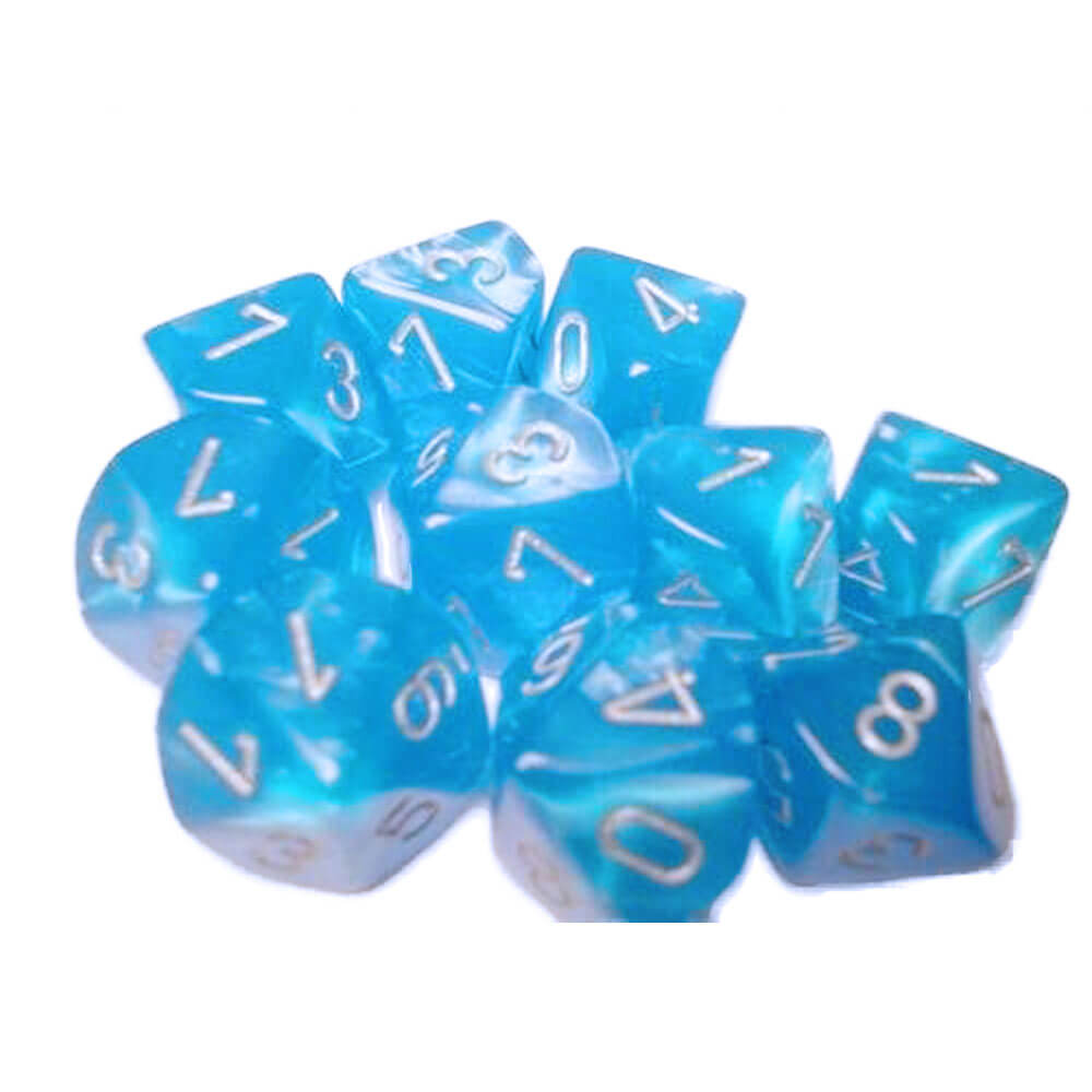 Chessex D10 Polyedrale 10-die fluweel set