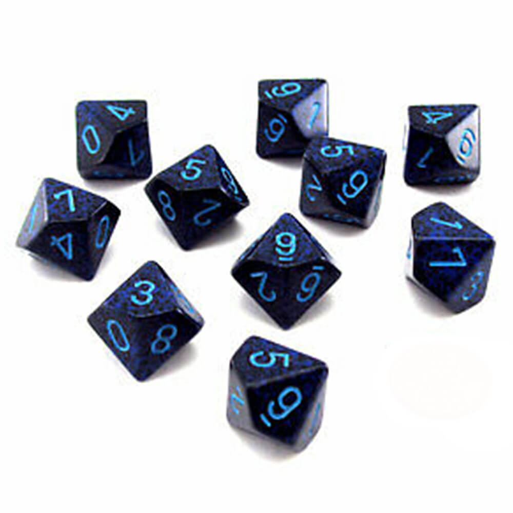 Chessex D10 Polyhedral 10-Die Speckledセット