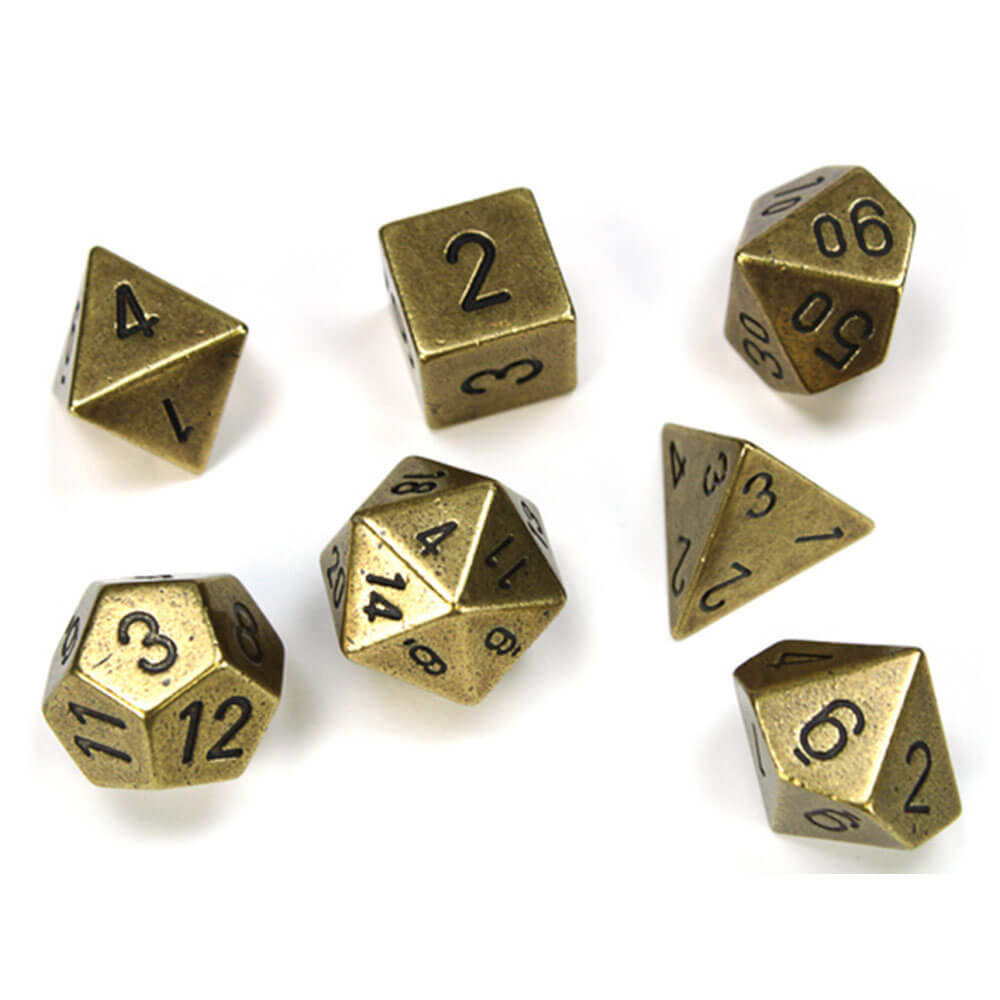 7-die metalowy zestaw metalowy Chessx Polyhedral