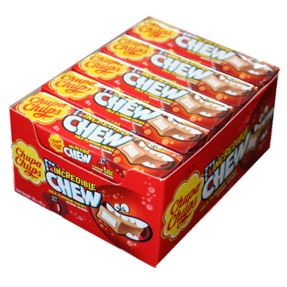 Chupa Chups Incredible Chew Lollies (20x45G)