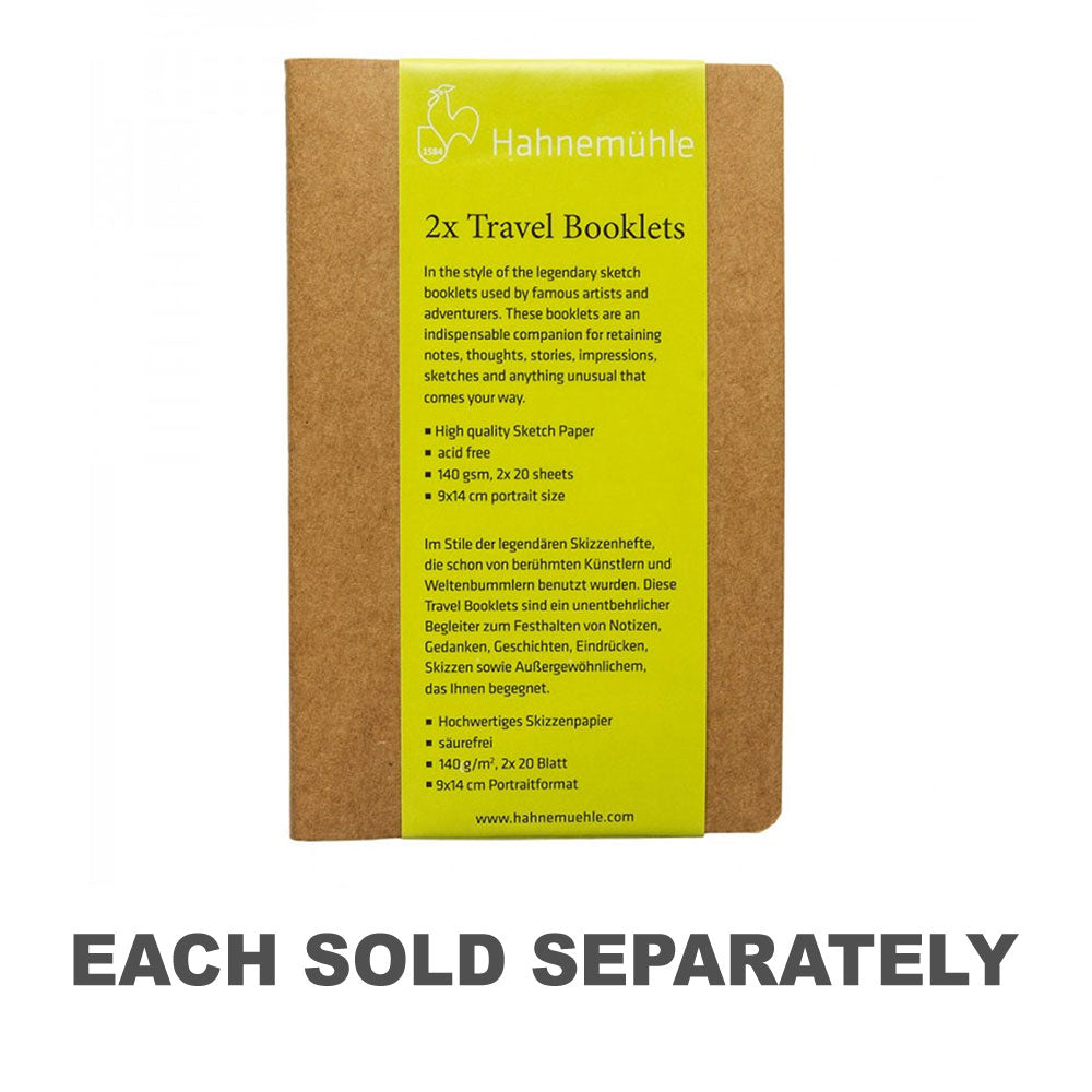 Portrait 20-Sheet Travel Booklet 140gsm 2pk