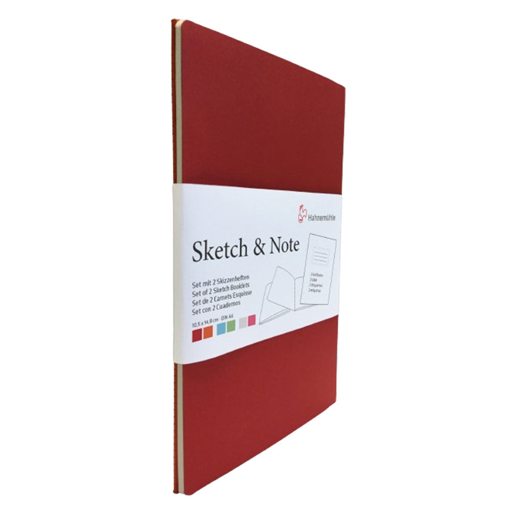 Sketch & Notet Follets 2pk de Hahnemuehle 2pk (Cerise/Paprika)