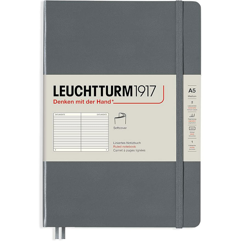 Leuchtturm softcover styrede notebook A5