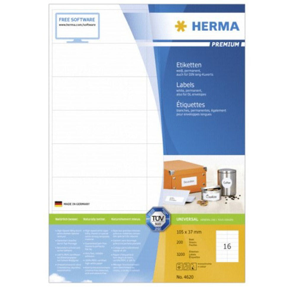 Herma Premium Labels A4 105mm 200pc