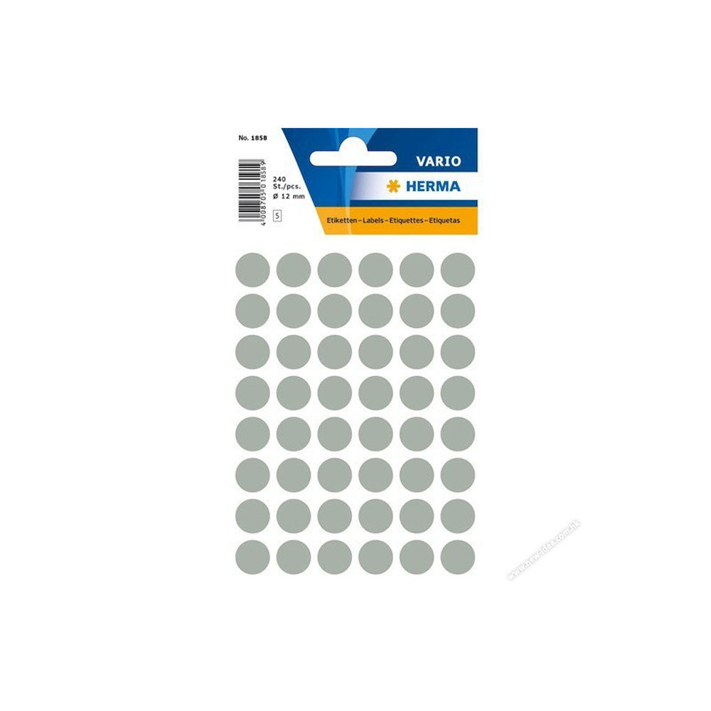 Herma Multi-Purpose Round Sticker Labels (Grey)