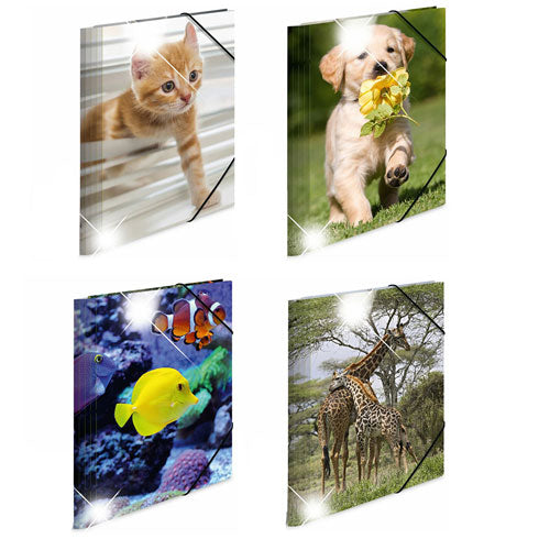 Herma Elasticated Glossy PP Folder A4 Animals