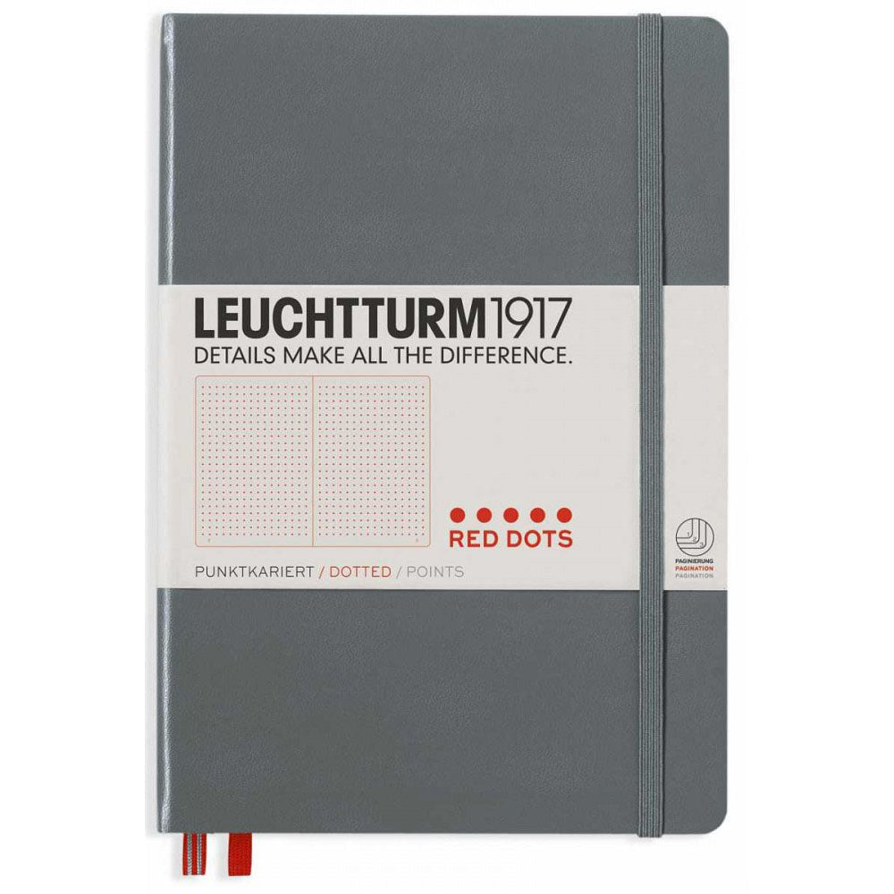 Leuchtturm HC Red-Dotted A5 Notebook (Anthracite)