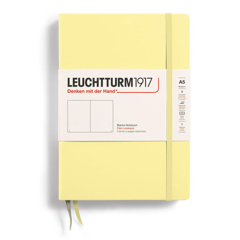 Leuchtturm Hardcover Plain Notebook A5 (gul)