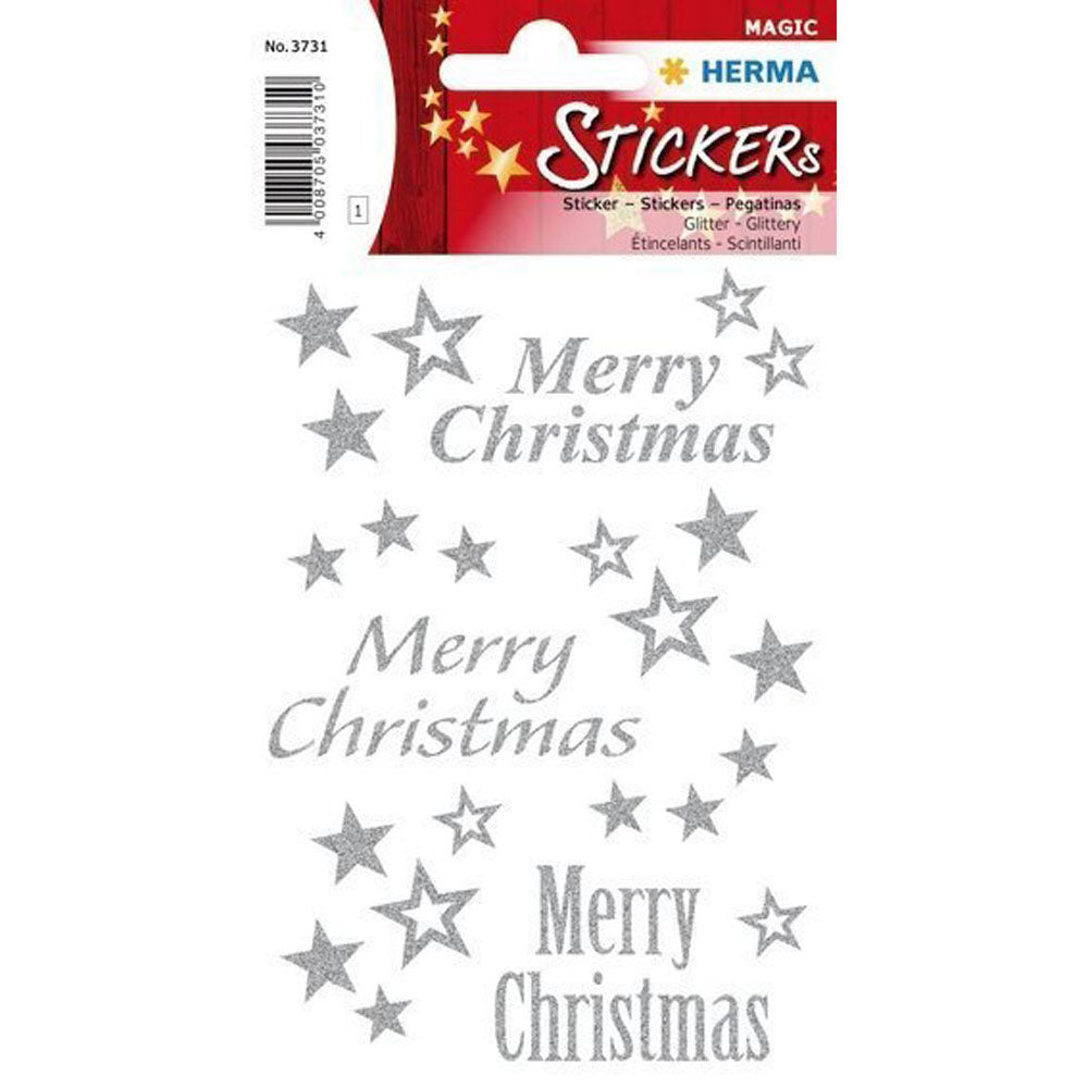 Herma Decor Merry Chrismtas Glittery Sticker