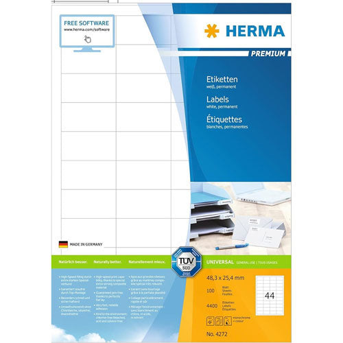 Herma Premium Labels A4 25.4mm 100pc