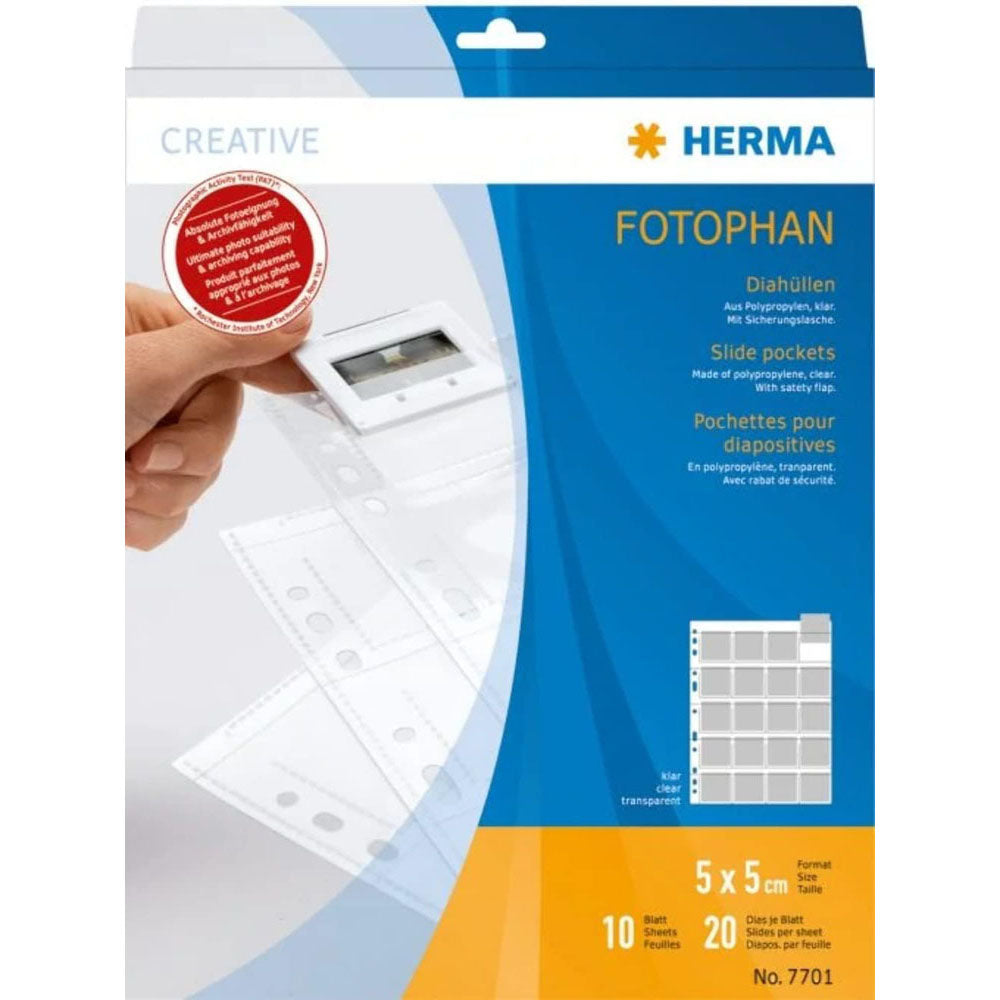 Herma 20-Slide Pockets 10pc (5x5 cm)