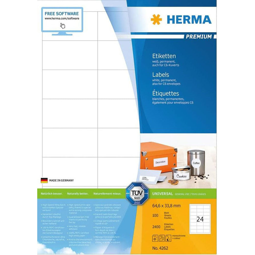 Herma Premium Labels A4 33,8mm 100 st