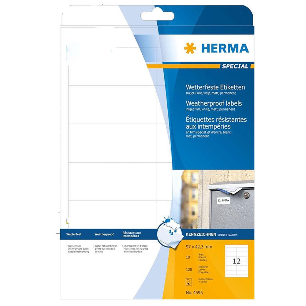 Herma Weatherproof Inkjet Etykiety A4 10pc