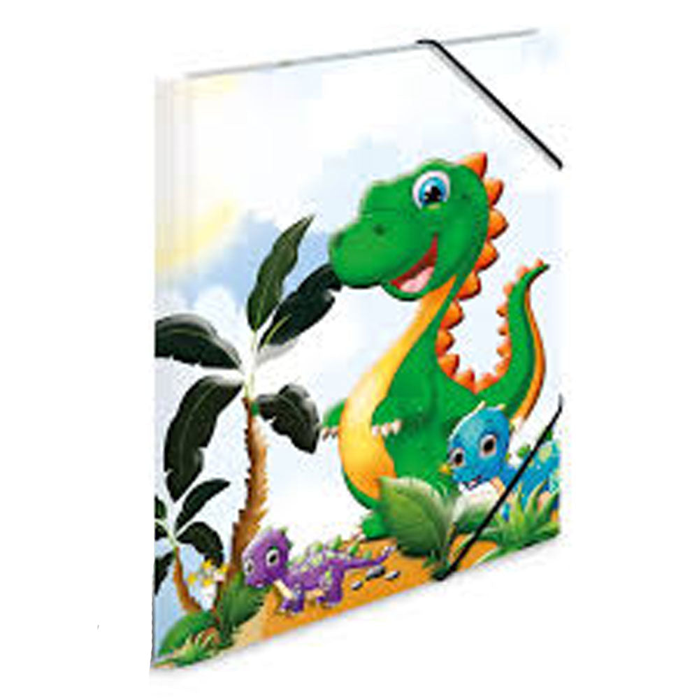 Herma Elasticed Cardboard Folder Cartoon Dinos