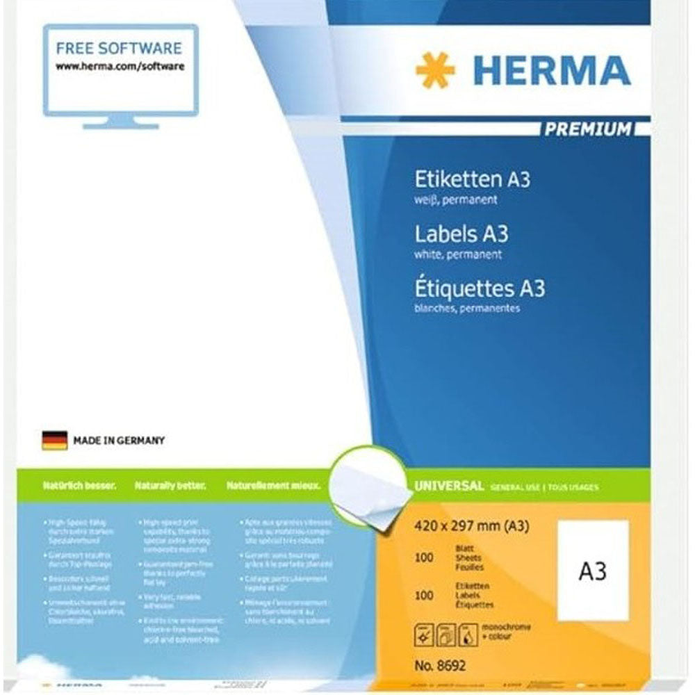 Herma Premium Address Labels A3 100pc (420x297mm)