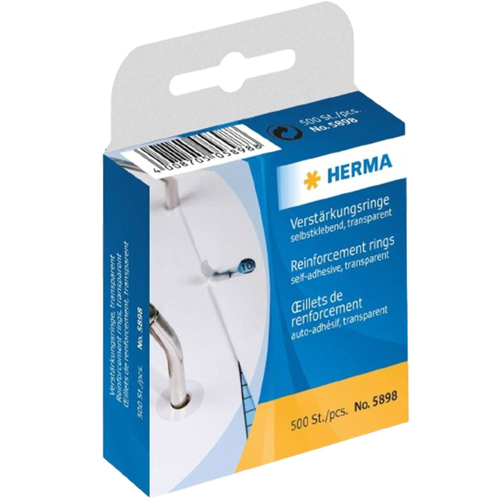 Herma Adhesive Reinforcement Rings 500pc 12mm