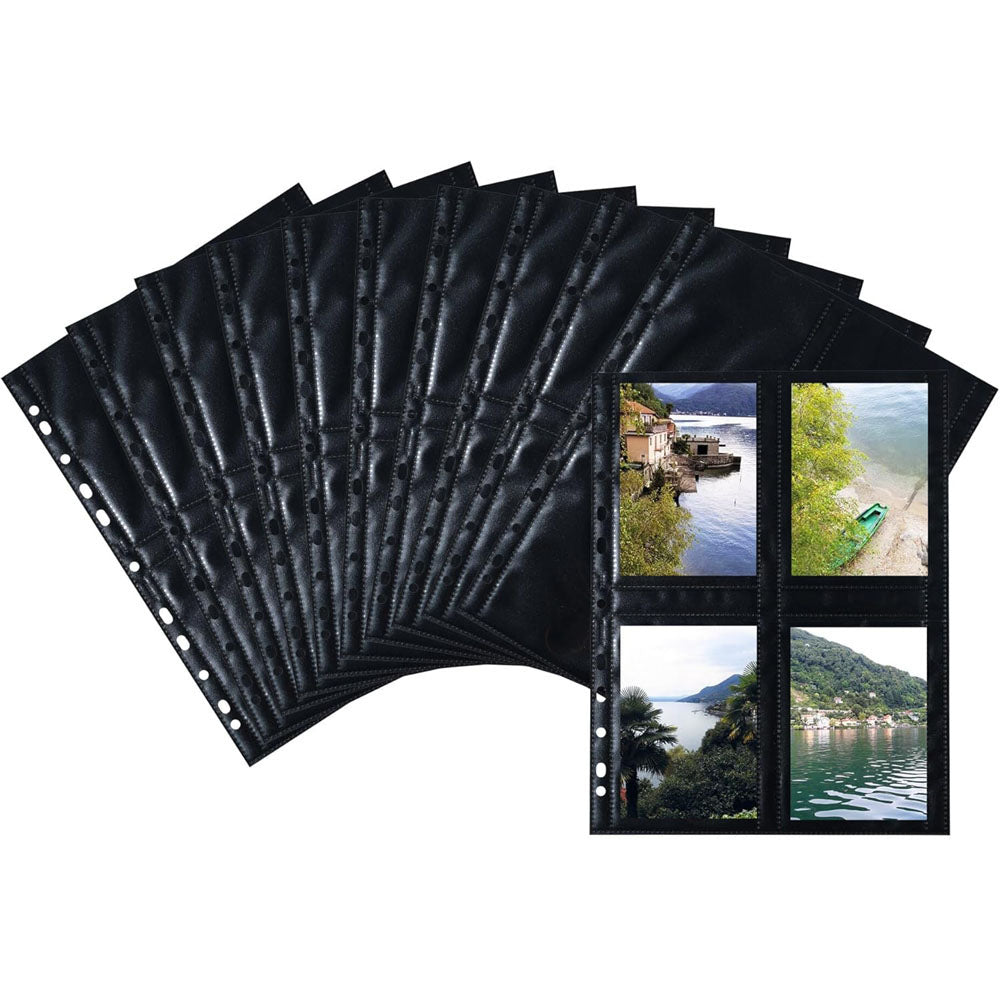 Herma Portrait Photo Pockets 10pc (svart)