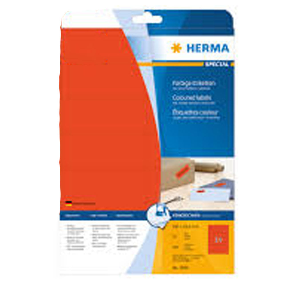 Herma Coloured Labels A4 100pc (105x42.3mm)